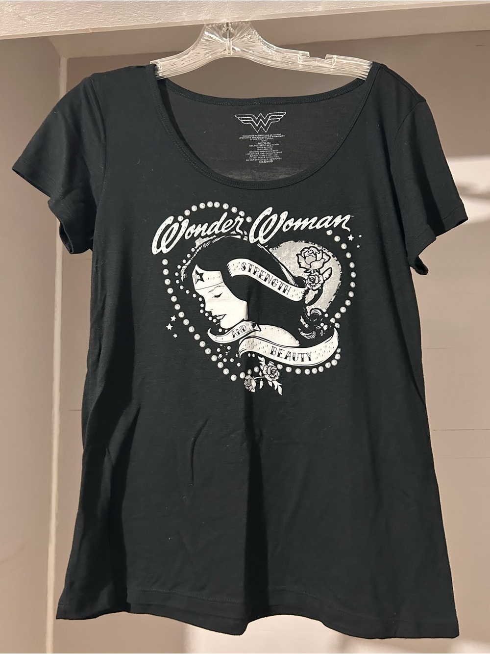 DC Comics Wonder Woman Black Short Sleeve Graphic Tee